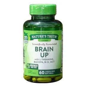 Brain Up with L-Theanine, Bacopa, B-12, MCT - 60 Liquid Max Softgels